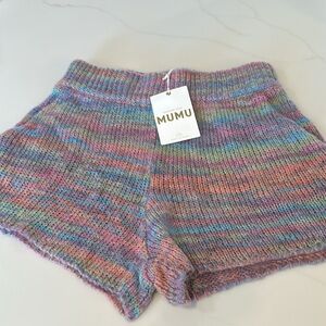 Show Me Your Mumu womens Boyfriend Shorts Spacedye Knit